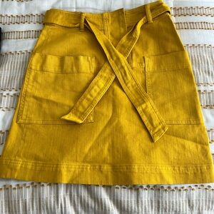 Tory Burch mustard colored Belted Skirt